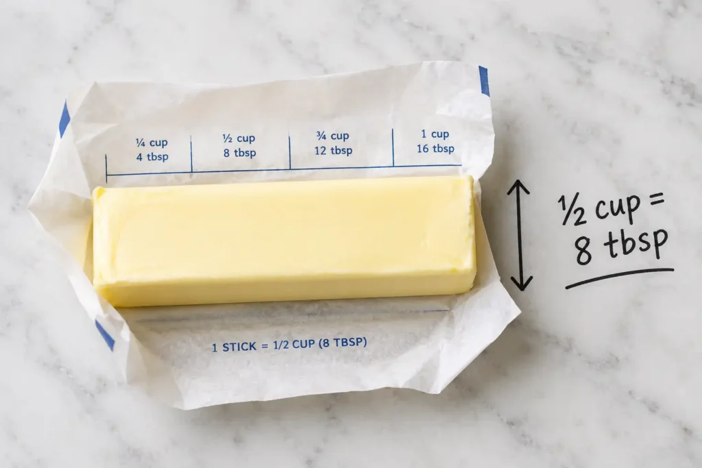 Cups to tablespoons conversion chart for common amounts