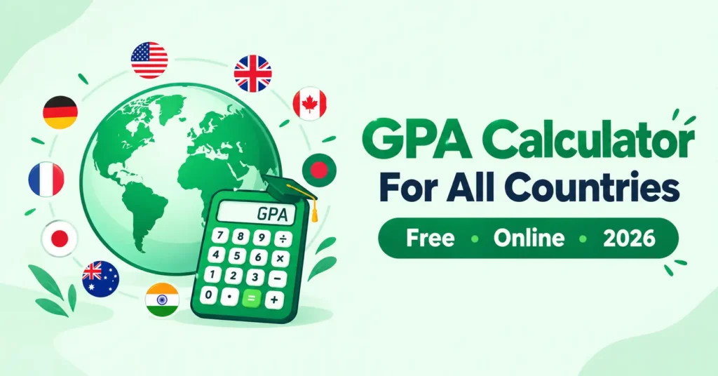 Free GPA Calculator for all countries — USA, UK, India, Bangladesh and more